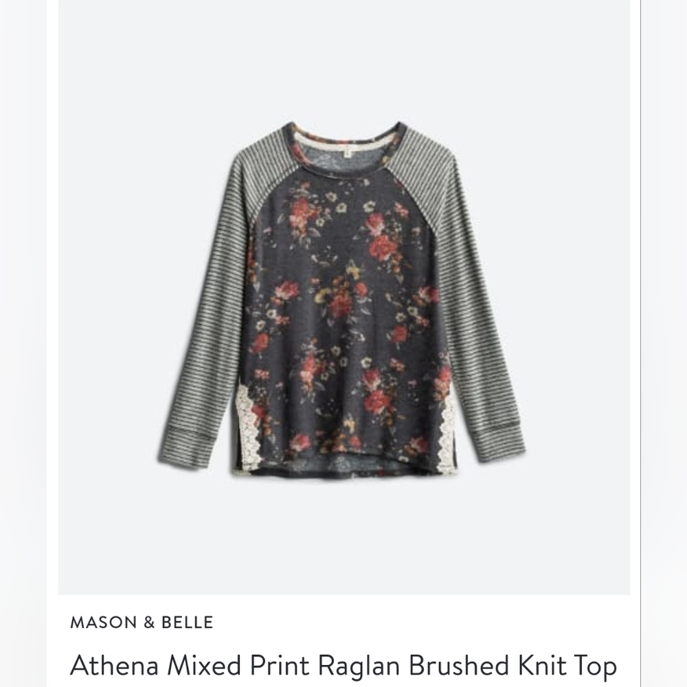 Mason & Belle Athena floral knit top